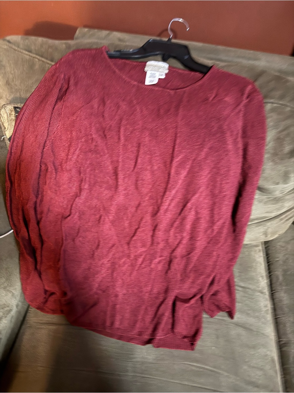 Coldwater Creek Women's Scoop Neck Sweater in Wine